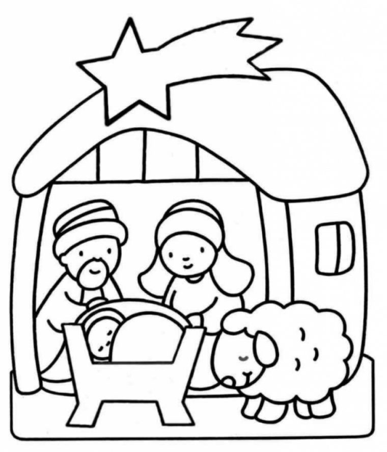 birth of jesus coloring page