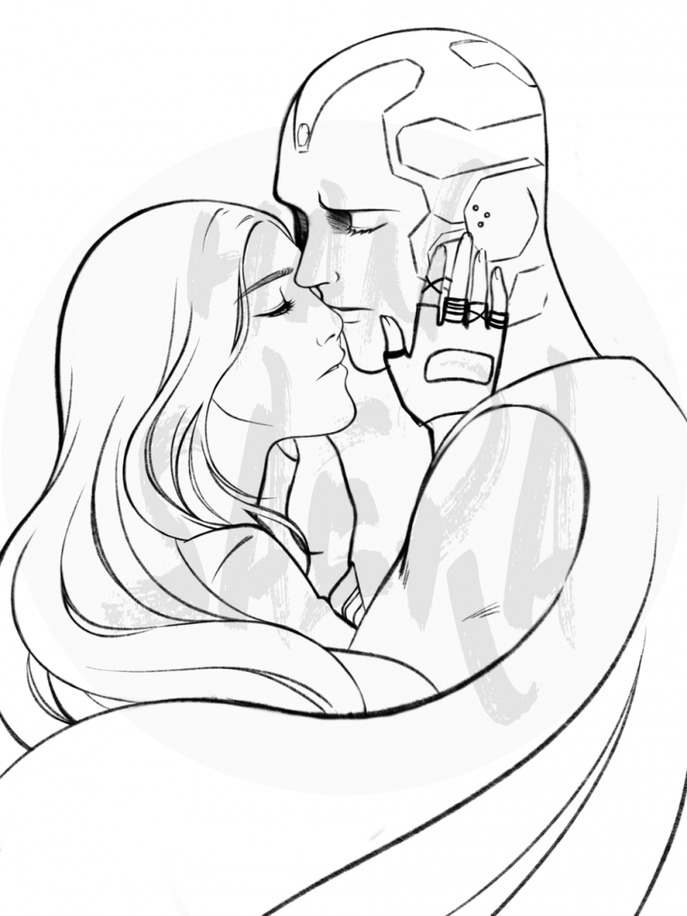 scarlet witch coloring pages