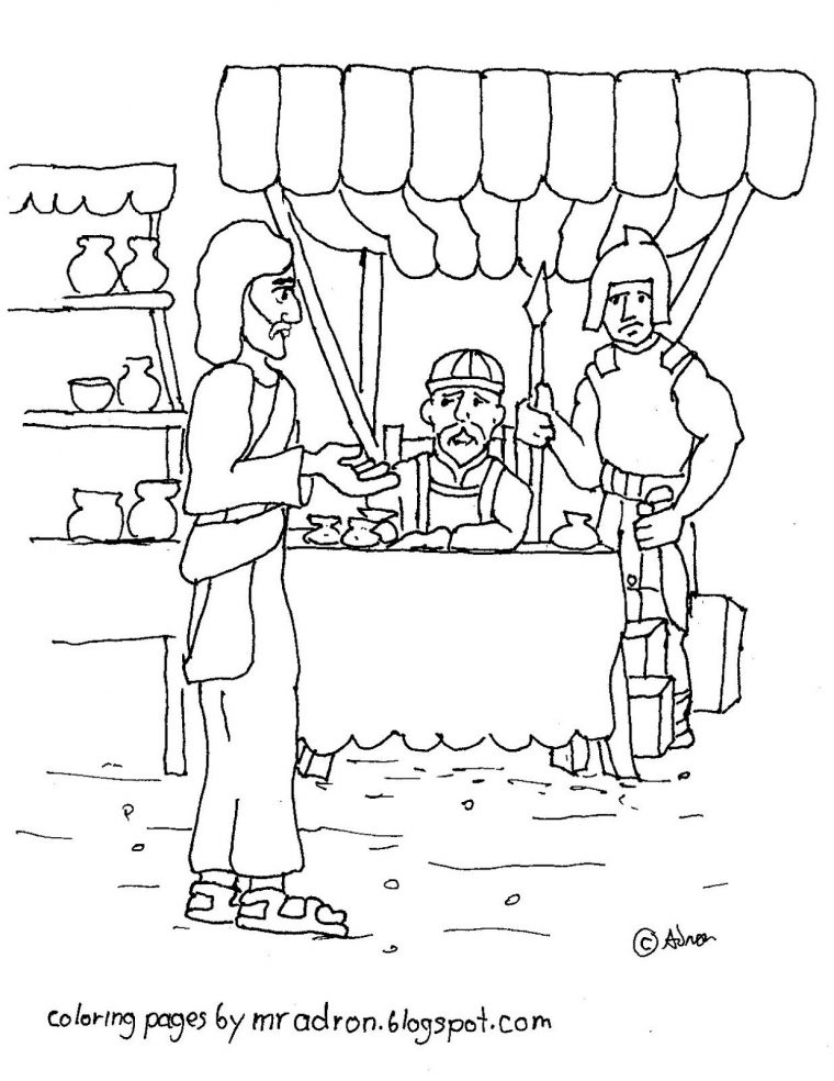 matthew the tax collector coloring page