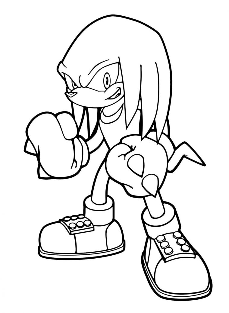 printable knuckles coloring pages