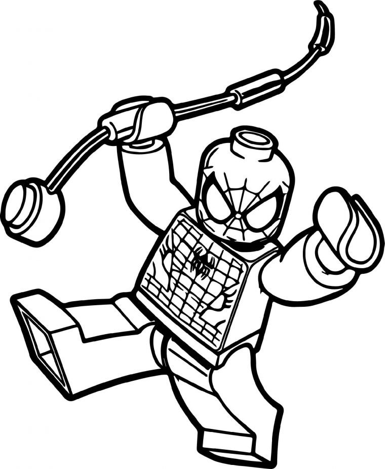 spiderman lego coloring page