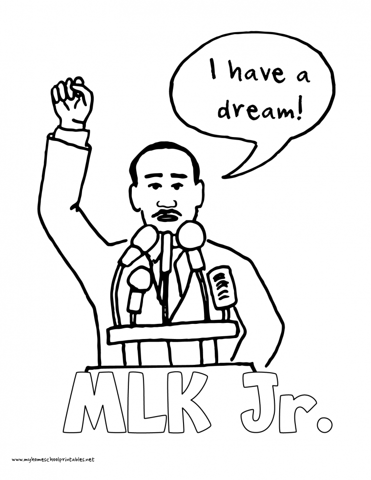 coloring pages martin luther king jr