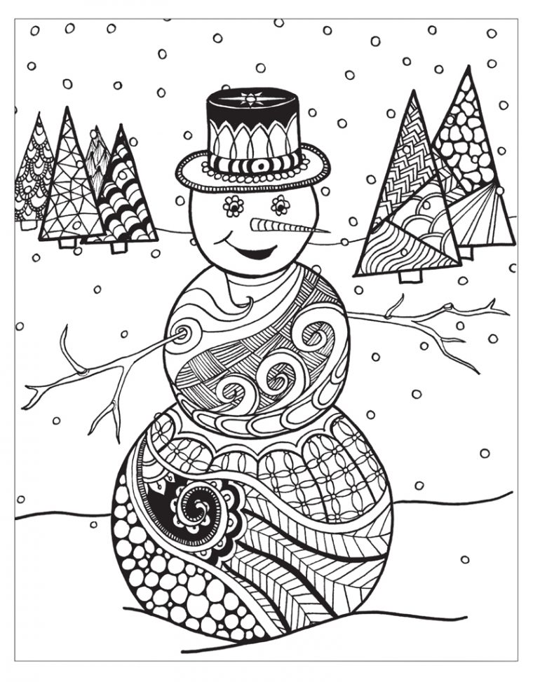 winter wonderland coloring pages for adults