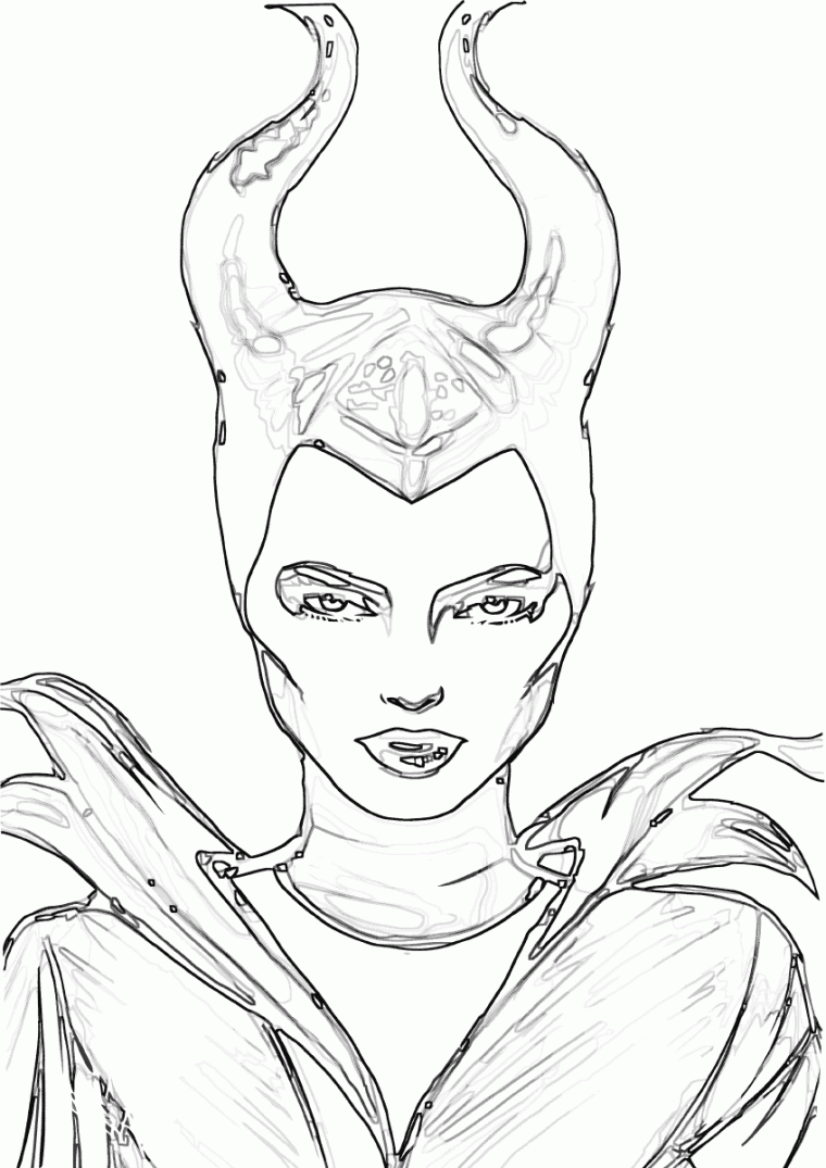 maleficent coloring pages