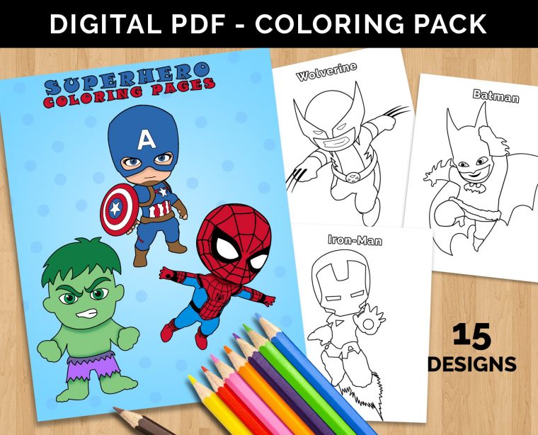 cute marvel coloring pages