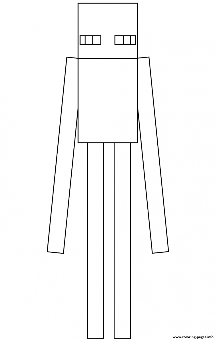 minecraft coloring pages enderman