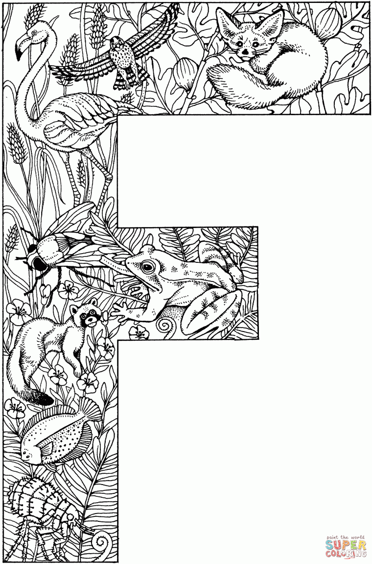 letter f coloring pages