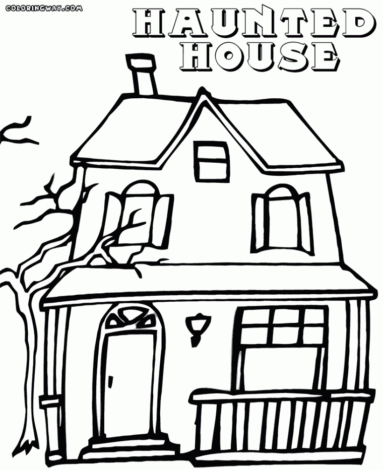haunted mansion coloring pages
