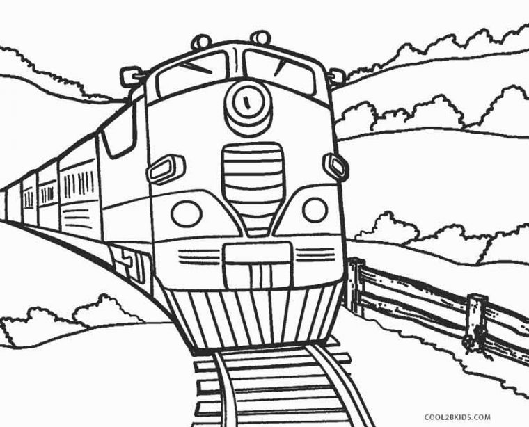 train coloring pages printable