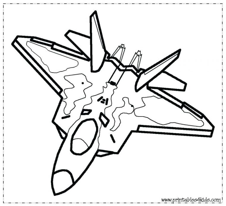 air force jet coloring page