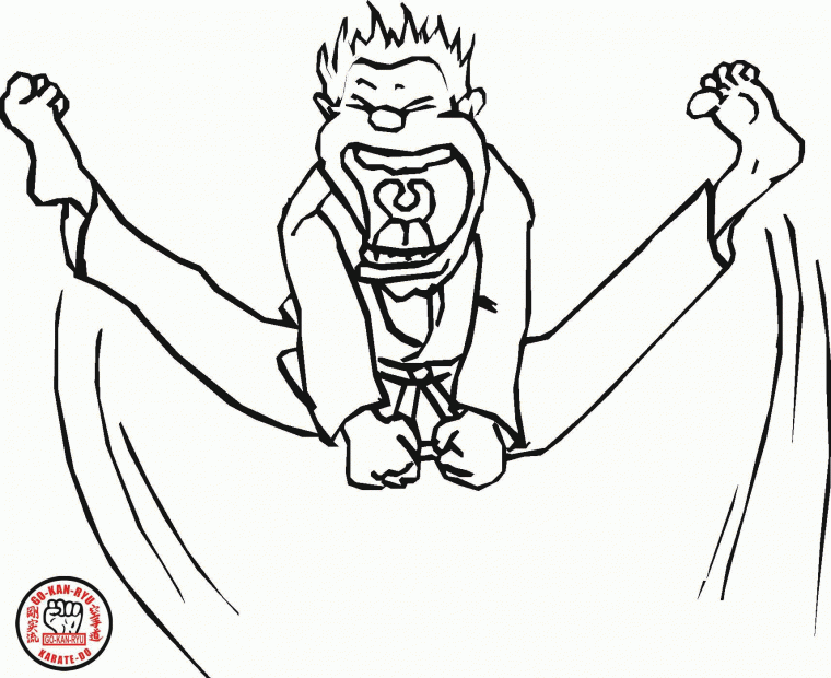 karate coloring pages