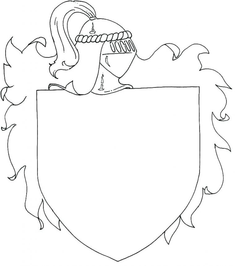 shield coloring page