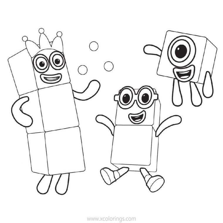 numberblock 3 coloring page