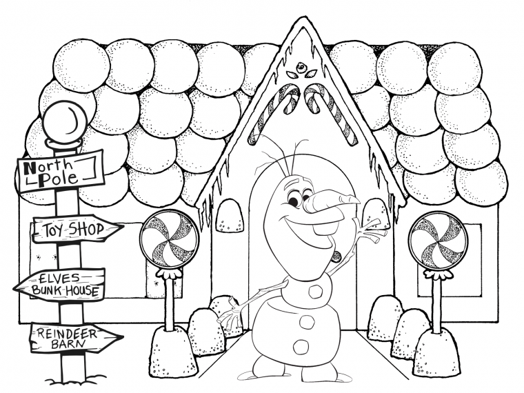 printable gingerbread house coloring pages