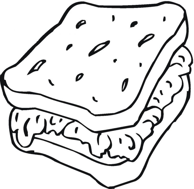 coloring page of bread