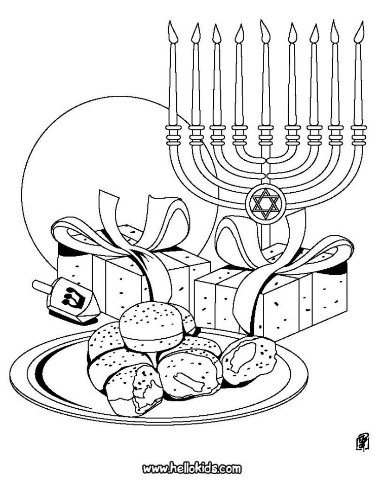 hannukkah coloring page