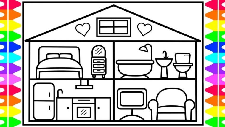 dollhouse coloring pages