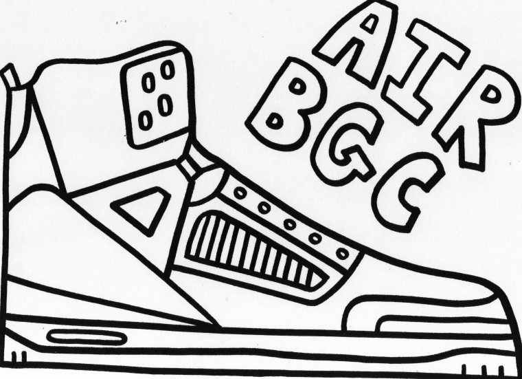 coloring pages sneakers