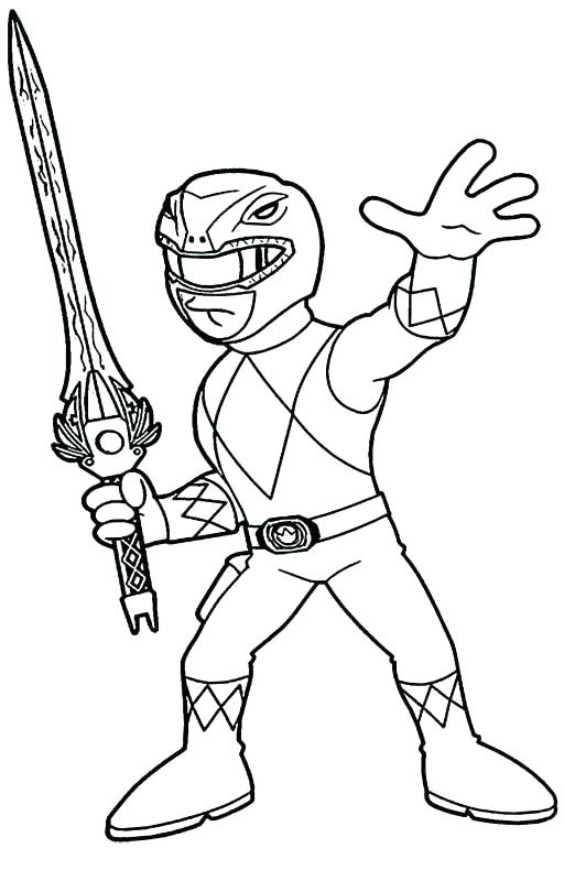 red power ranger coloring page