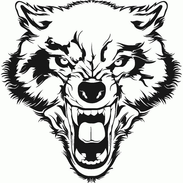 wolf face coloring pages