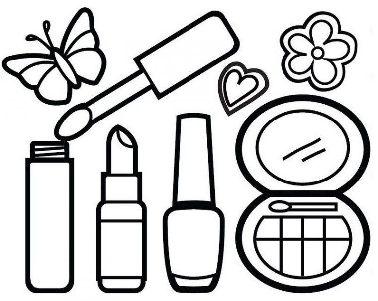 makeup face coloring pages