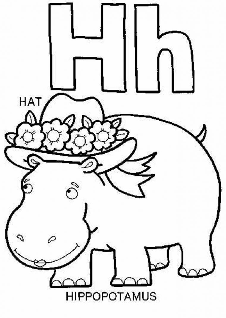 h coloring page