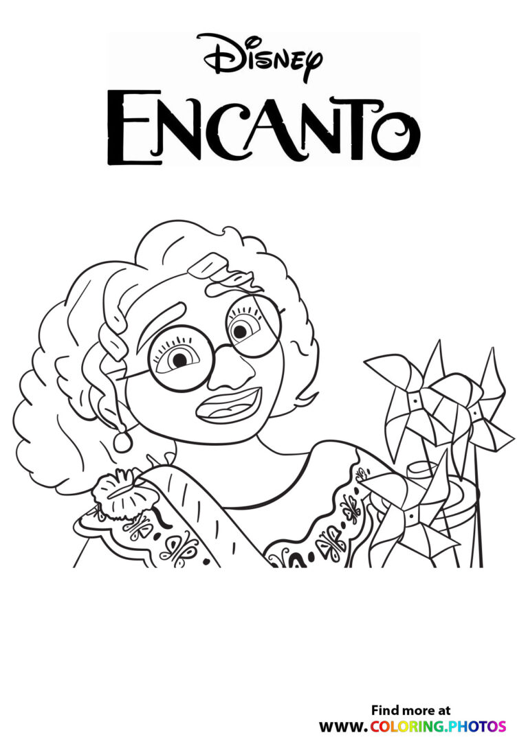 Encanto coloring pages are a fun way for kids of all ages, adults to develop creativity, concentration, fine motor skills, and color recognition. Encanto Coloring Sheets Isabela - Kiddoin