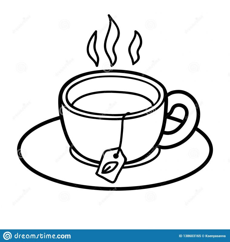 tea cup coloring page