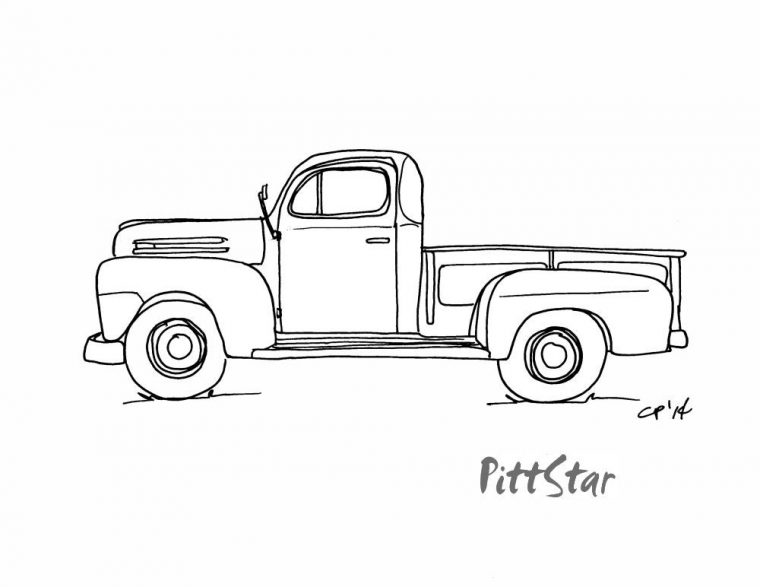 old truck coloring pages