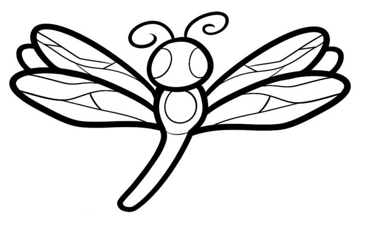 cute dragonfly coloring pages
