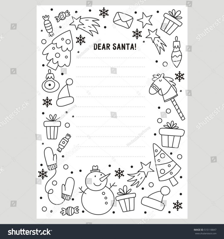dear santa coloring pages