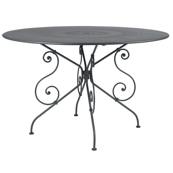 table ronde acier jardin