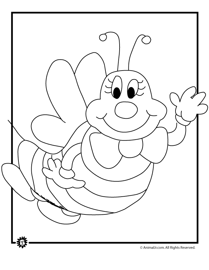 cute bee coloring pages