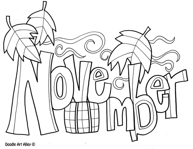printable november coloring pages