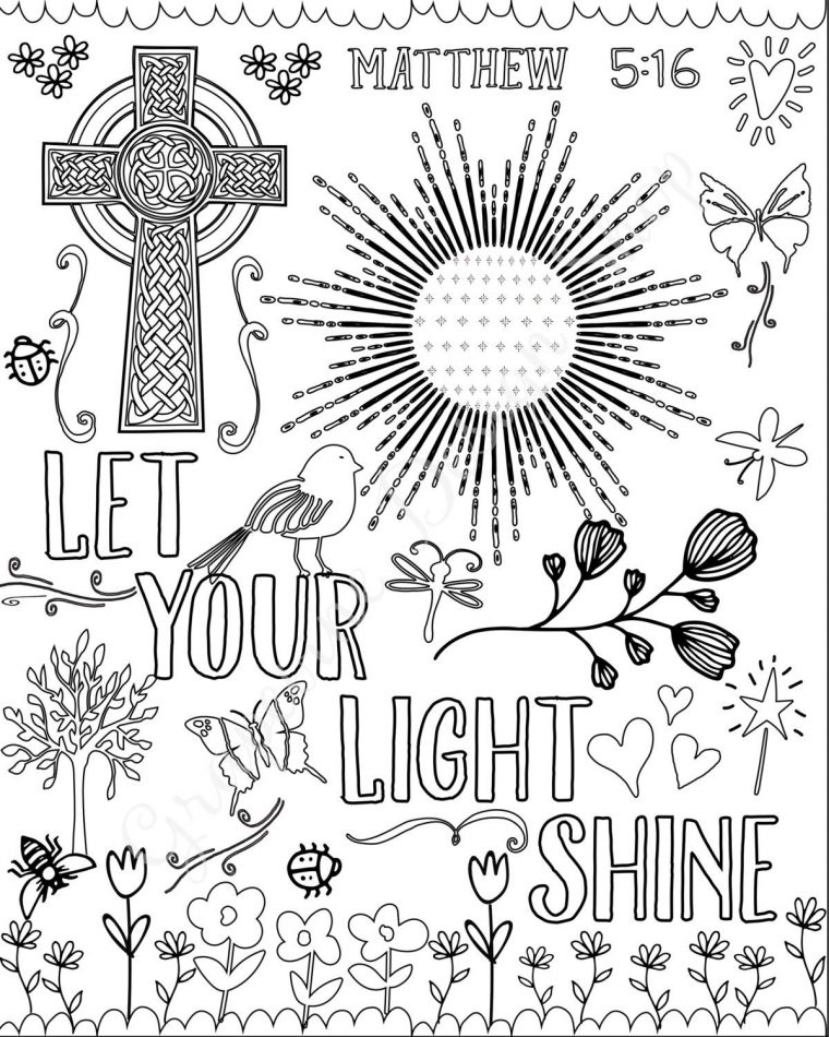 matthew 5 16 coloring page