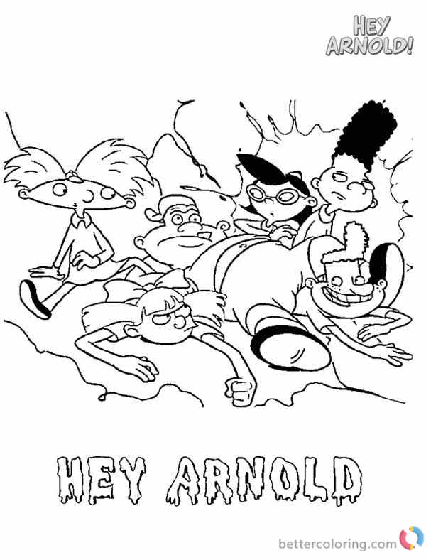 hey arnold coloring pages