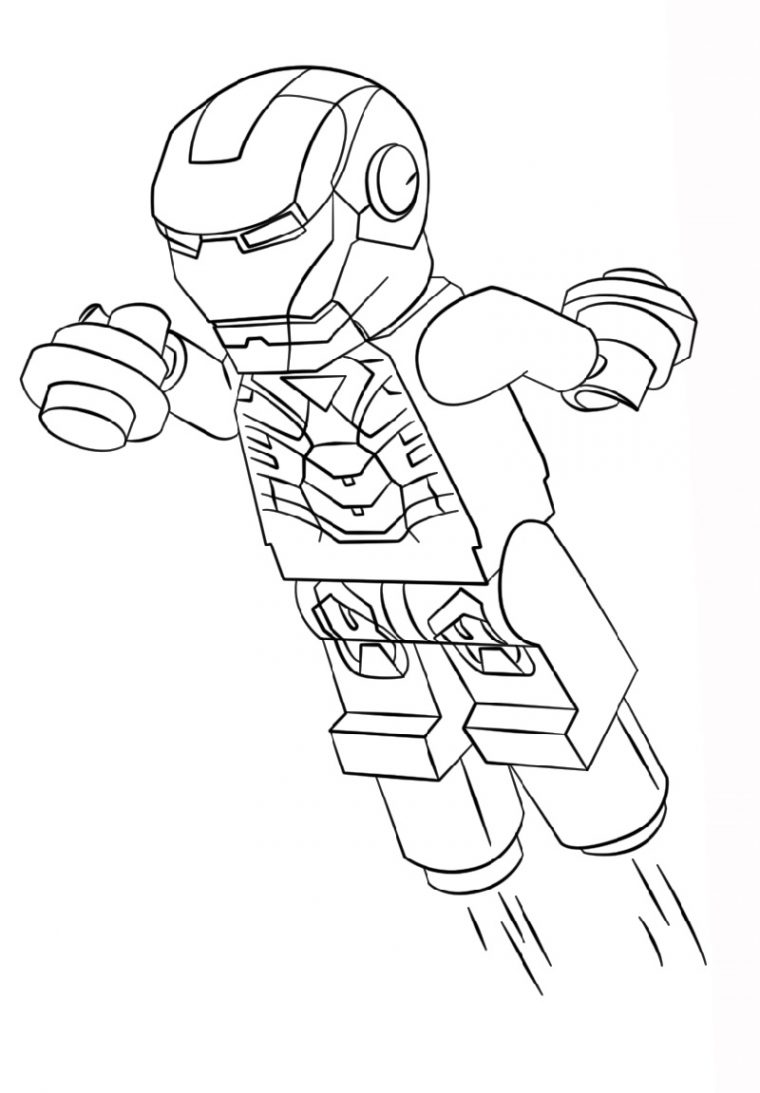 lego iron man coloring pages