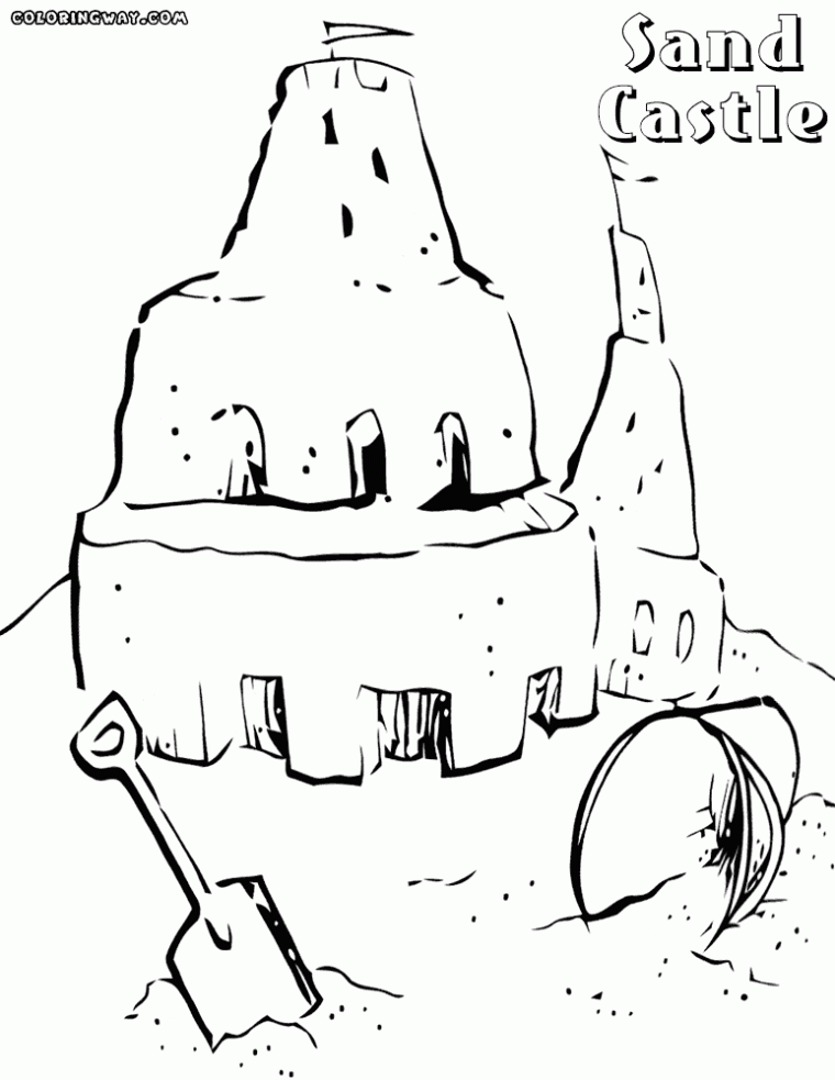 coloring pages of sandcastles