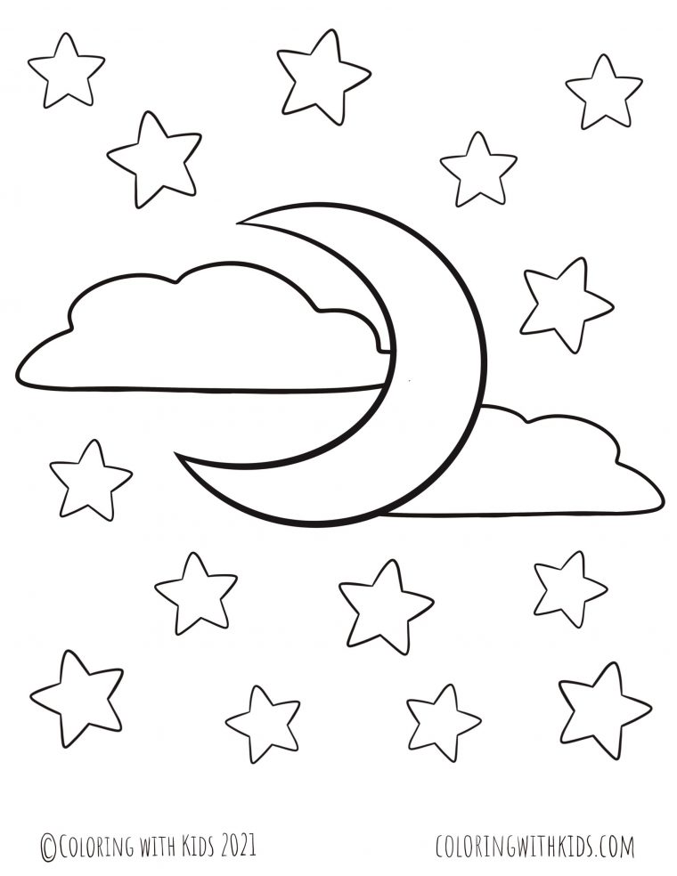 starry night color page