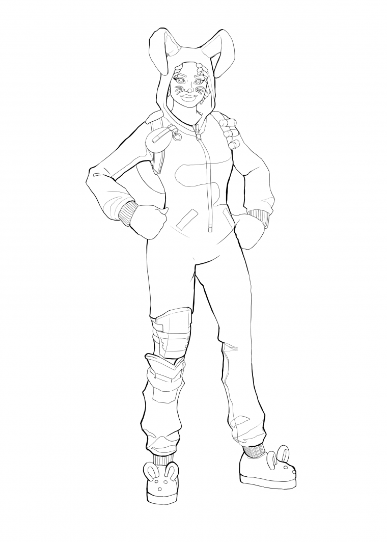 fortnite kit coloring pages