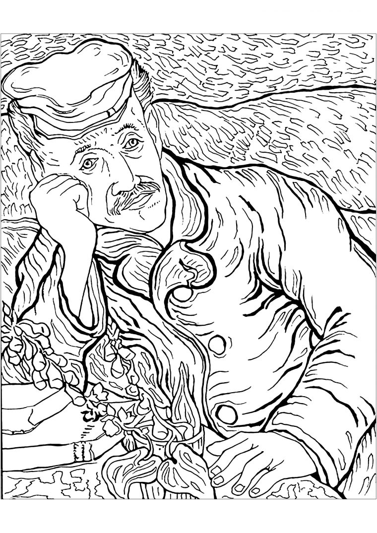 van gogh coloring pages