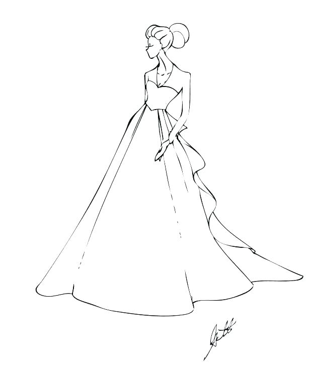 princess dresses coloring pages
