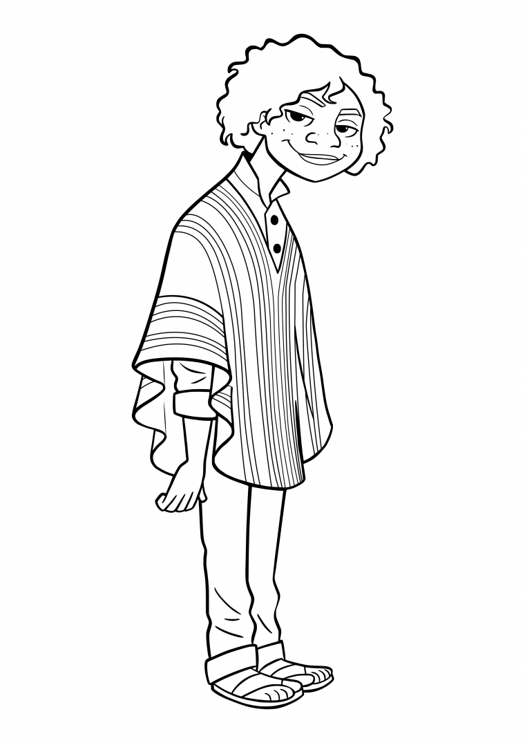 encanto bruno coloring page