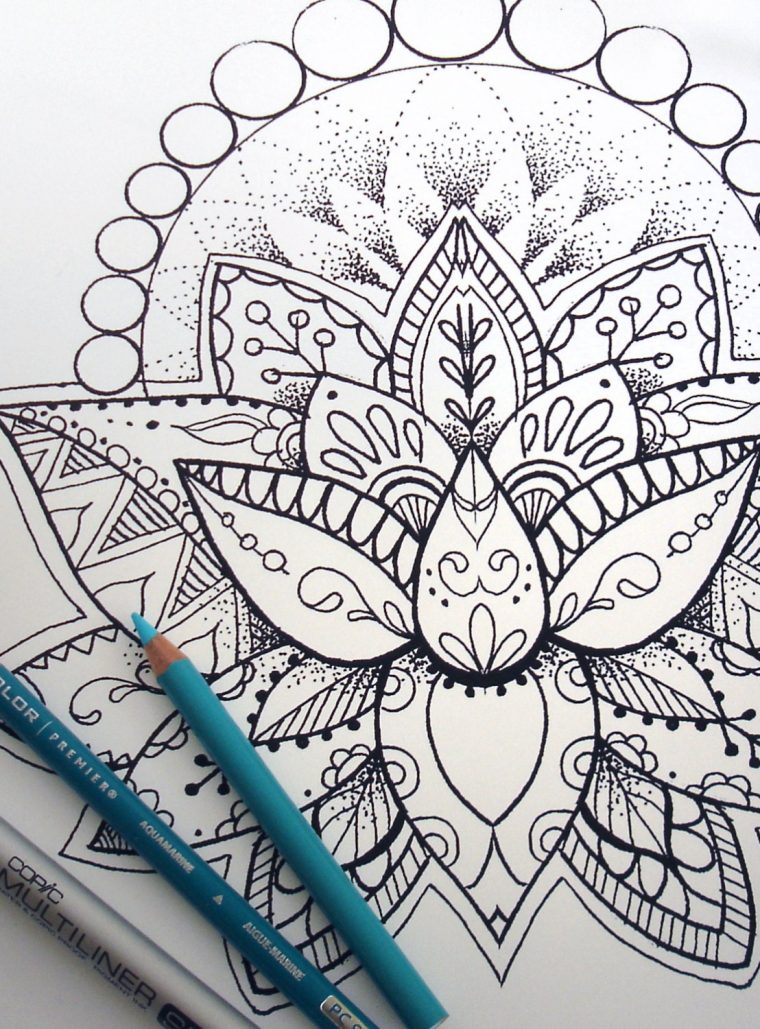 lotus coloring pages for adults