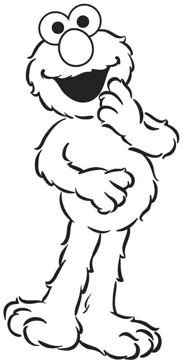 coloring page elmo