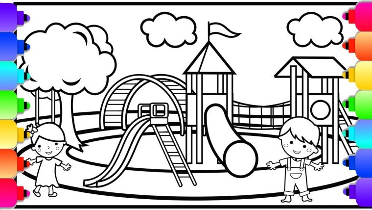 playground coloring page