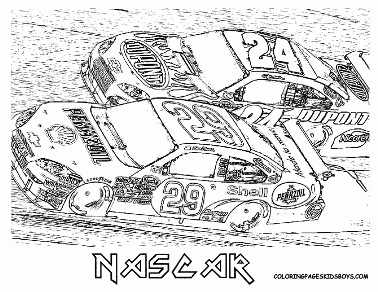 nascar coloring pages printable