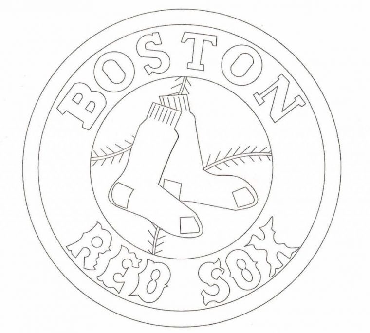 red sox coloring page