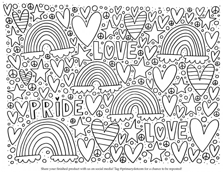 coloring pages pride