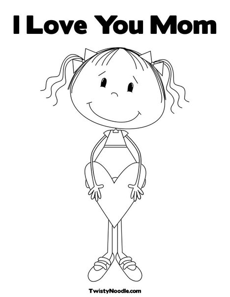 i love you mommy coloring pages